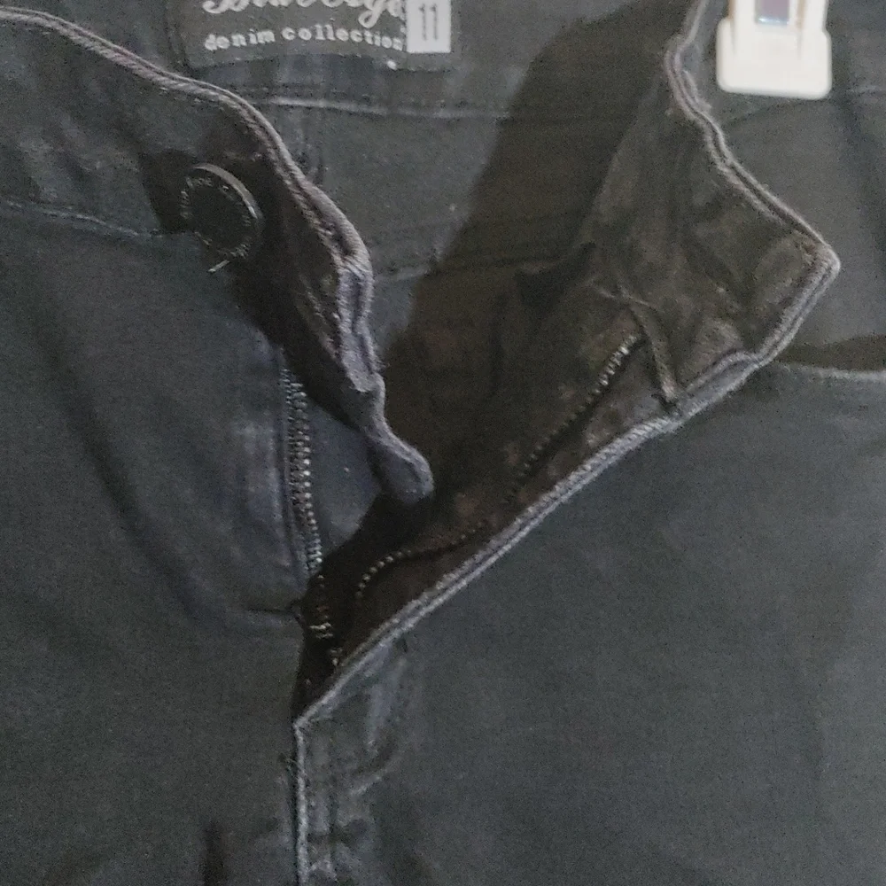 Blue Age Denim black destructed jeans size 11 leggings jeggings
